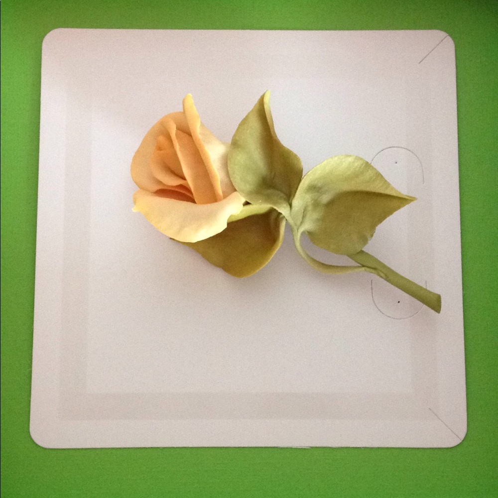Porcelain vintage rose pin NIB